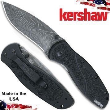 Ніж KERSHAW Blur Assisted Damascus/Black (1670BLKDAM) фото