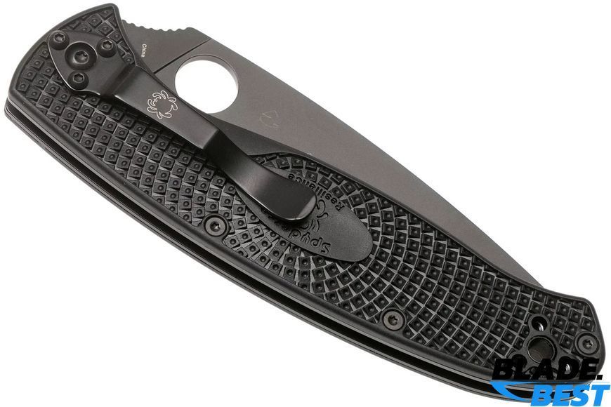Ніж Spyderco RESILIENCE Black (Plain, FRN) фото