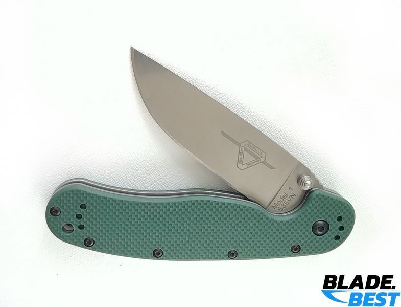 ONTARIO RAT-1 Green (S35VN, G-10, Stonewash) фото