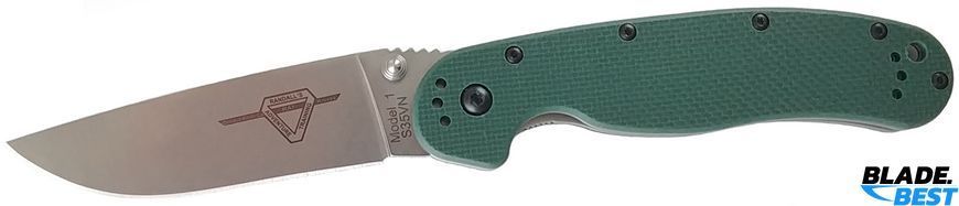 ONTARIO RAT-1 Green (S35VN, G-10, Stonewash) фото
