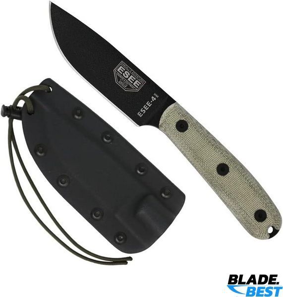 ESEE Model 4HM, tan micarta (kydex sheath+clip) фото