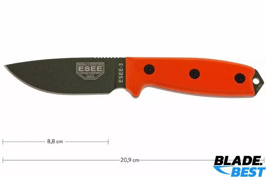 ESEE Model 3 OD green, orange G10 (knife only) фото