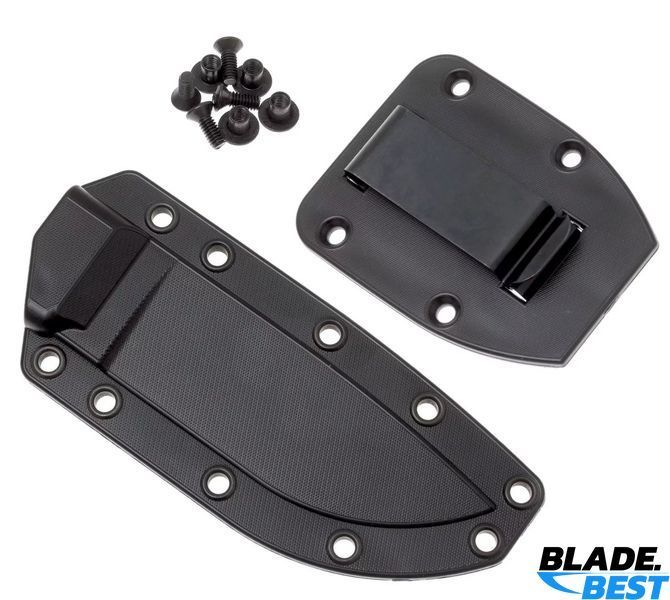 ESEE Model 4 black, grey micarta (sheath+clip) фото